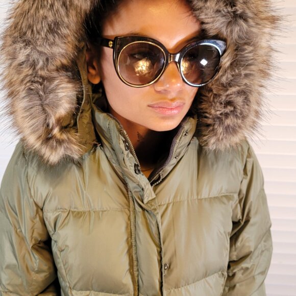 NEW EDDIE BAUER 650 FILL 80% GOOSE DOWN LODGE PARKA LONG COAT HOODED - Picture 6 of 8